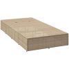 Solsäng med flytande dyna beige konstrotting vidaXL – miniatyr 6