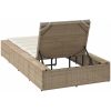Solsäng med flytande dyna beige konstrotting vidaXL – miniatyr 8