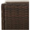 Solsäng med hopfällbart tak brun 200x114x128 cm konstrotting vidaXL – miniatyr 8