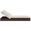 Solsäng med hopfällbart tak brun 213x118x97cm konstrotting vidaXL – miniatyr 8