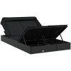 Solsäng med hopfällbart tak svart 213x118x97 cm konstrotting vidaXL – miniatyr 10