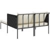 Solsäng med Kuddar för 2 Personer Antracit Stål vidaXL 115 x 153 x 69.5 cm – miniatyr 8