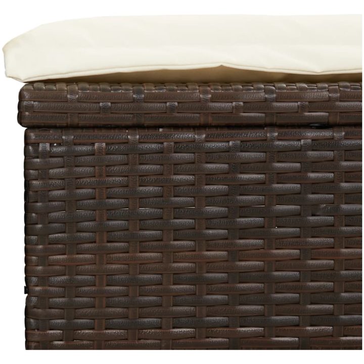 Solsäng med runt tak brun 211x112x140 cm konstrotting vidaXL – bild 11
