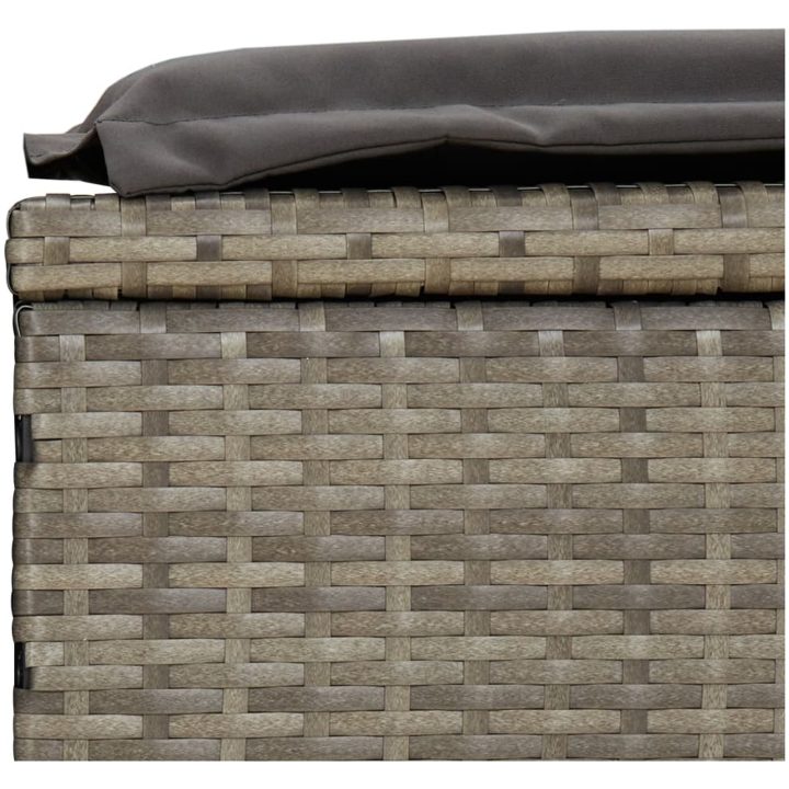 Solsäng med runt tak grå 211x57x140 cm konstrotting vidaXL – bild 10