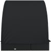 Solsäng med runt tak svart 211x112x140 cm konstrotting vidaXL – miniatyr 6