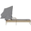 Solsäng med tak beige konstrotting vidaXL – miniatyr 5