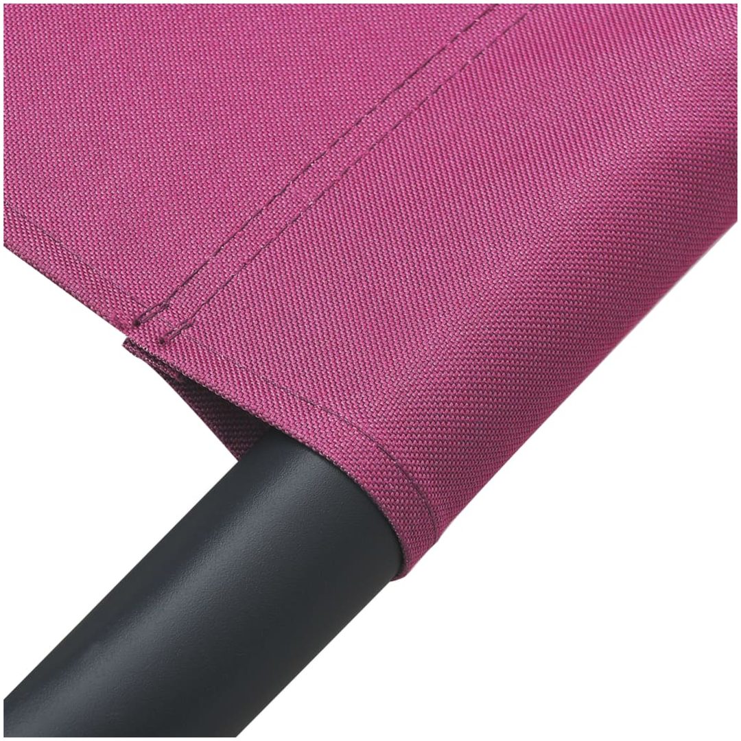 Solsäng med tak & kuddar rosa vidaXL – bild 6