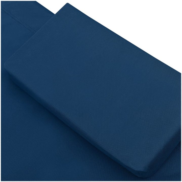 Solsäng med tak & kudde blå vidaXL 200 x 90 x 112 cm – bild 5