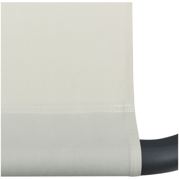 Solsäng med tak & kudde gräddvit vidaXL 200 x 90 x 112 cm – bild 6