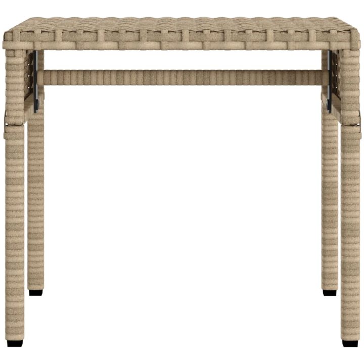 Solsäng med tak och bord beige konstrotting vidaXL – bild 6