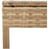 Solsäng med tak och bord beige konstrotting vidaXL – miniatyr 9
