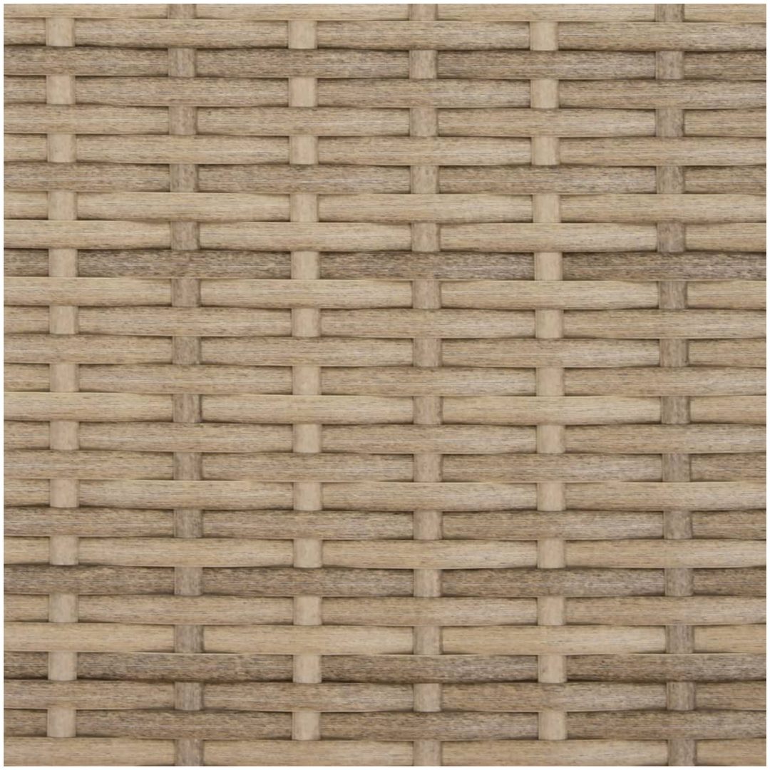 Solsäng med tak och dynor beige konstrotting vidaXL – bild 11
