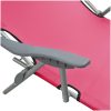 Solsäng med tak stål rosa vidaXL – miniatyr 5