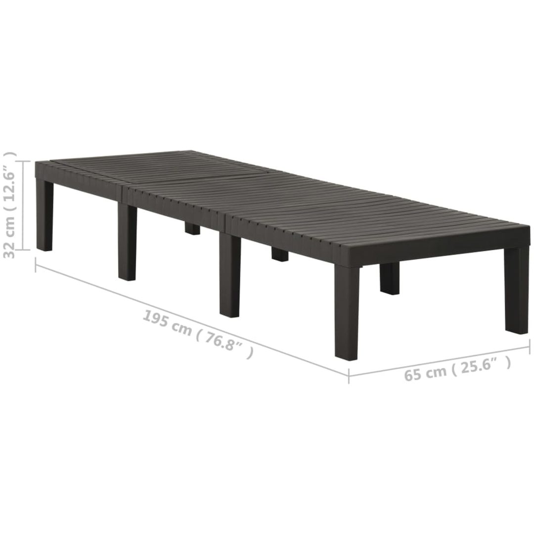 Solsäng plast anatracit vidaXL – bild 8