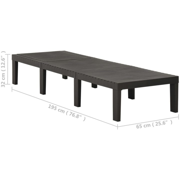 Solsäng plast anatracit vidaXL – bild 8