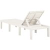Solsäng plast vit vidaXL – miniatyr 5
