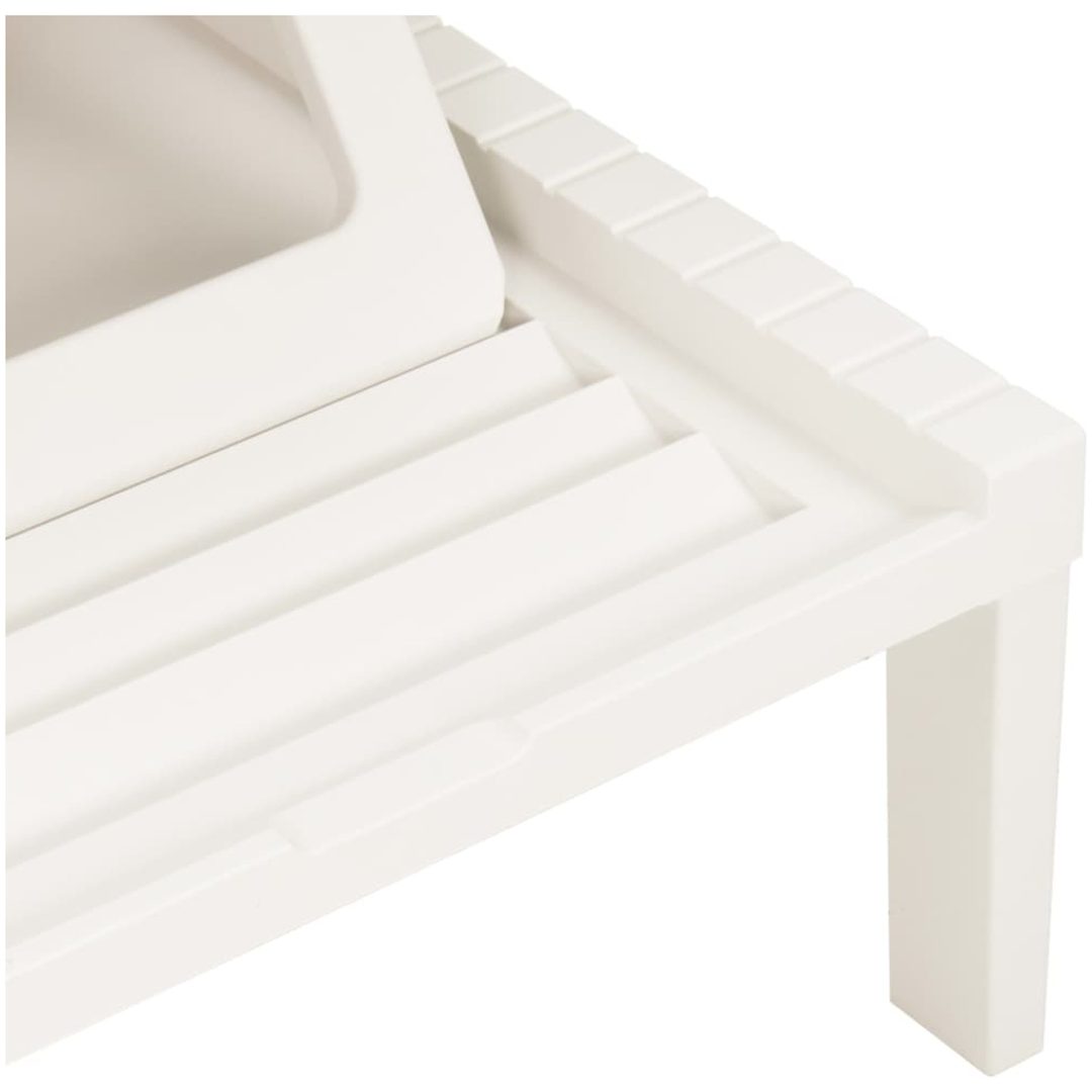 Solsäng plast vit vidaXL – bild 6