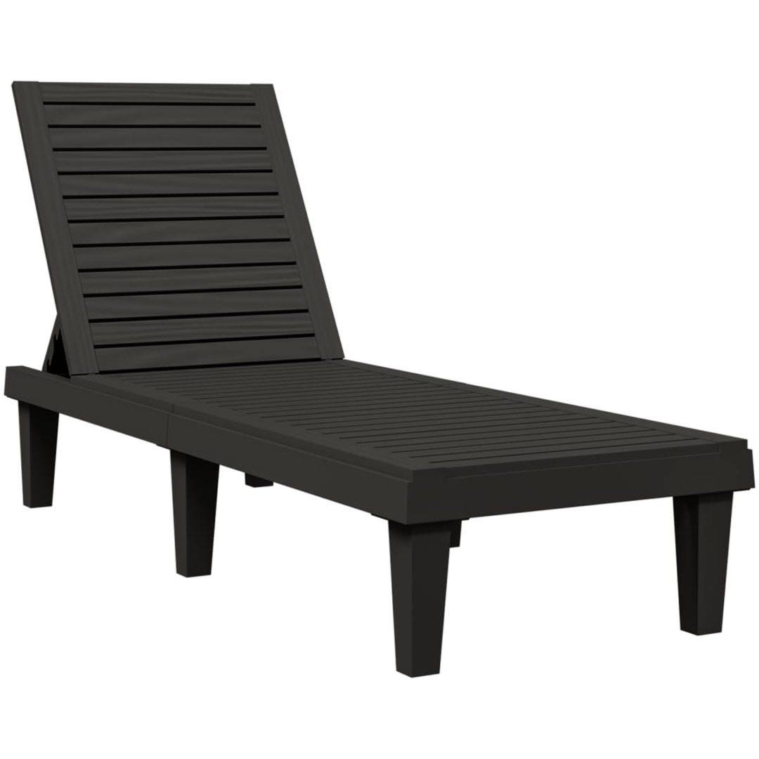 Solsäng svart 155x58x83 cm polypropylen vidaXL – bild 2