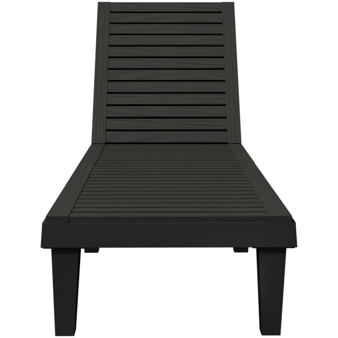 Solsäng svart 155x58x83 cm polypropylen vidaXL – bild 3