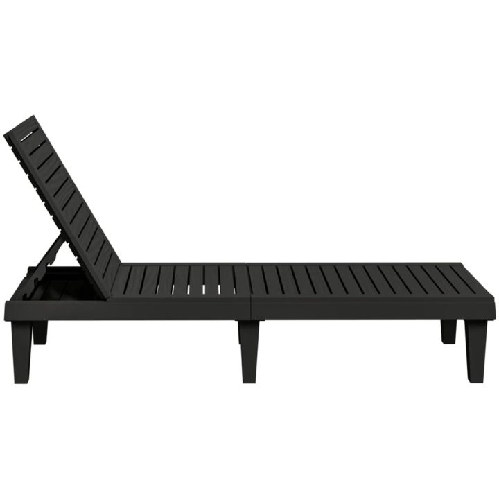 Solsäng svart 155x58x83 cm polypropylen vidaXL – bild 4
