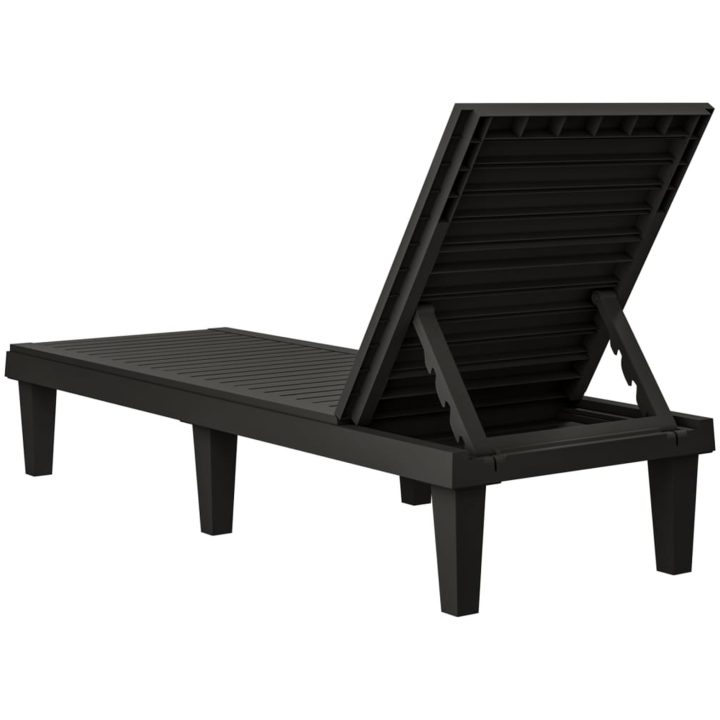 Solsäng svart 155x58x83 cm polypropylen vidaXL – bild 5