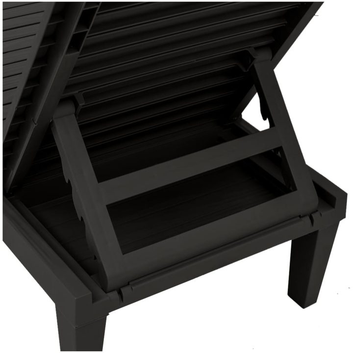 Solsäng svart 155x58x83 cm polypropylen vidaXL – bild 8