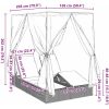 solsäng Svart Pulverlackerad stål & Polyester vidaXL Dubbel – miniatyr 11