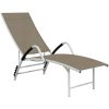Solsäng textilen och aluminium taupe vidaXL – miniatyr 2