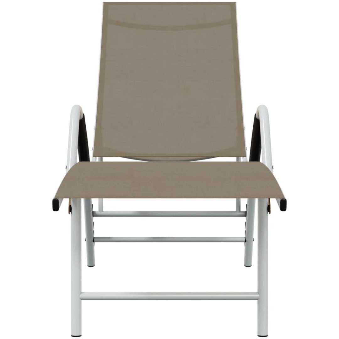 Solsäng textilen och aluminium taupe vidaXL – bild 3
