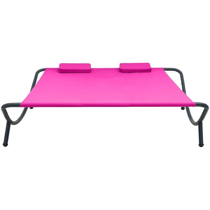Solsäng tyg rosa vidaXL – bild 2