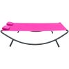 Solsäng tyg rosa vidaXL – miniatyr 3