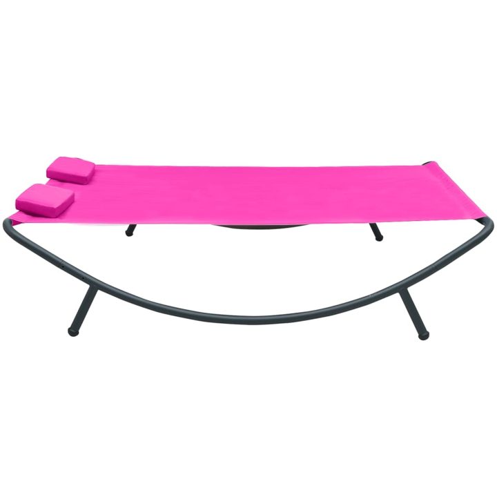 Solsäng tyg rosa vidaXL – bild 3
