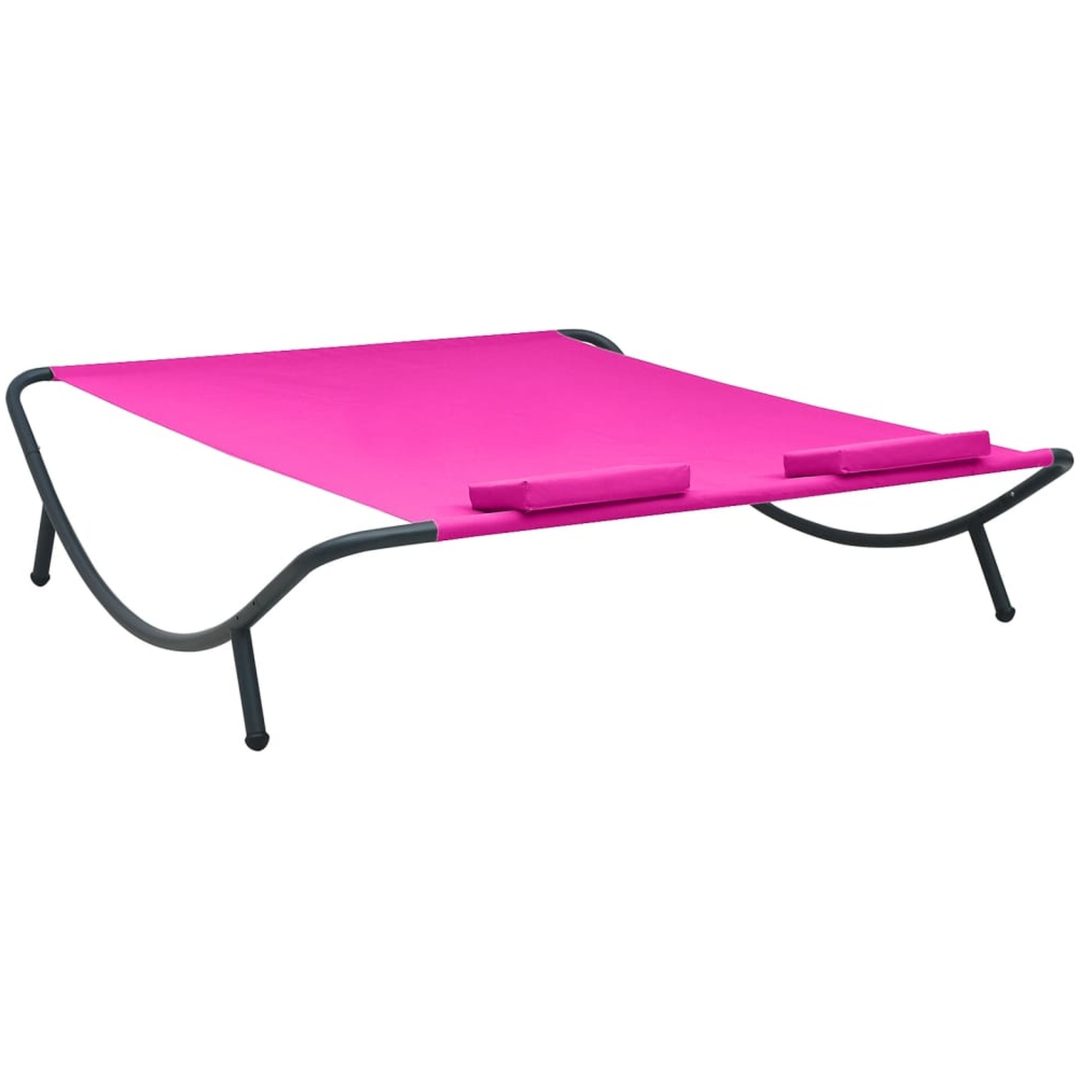 Solsäng tyg rosa vidaXL – bild 4