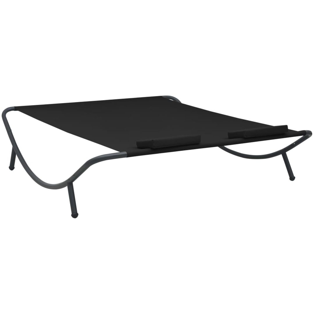 Solsäng tyg svart vidaXL – bild 4