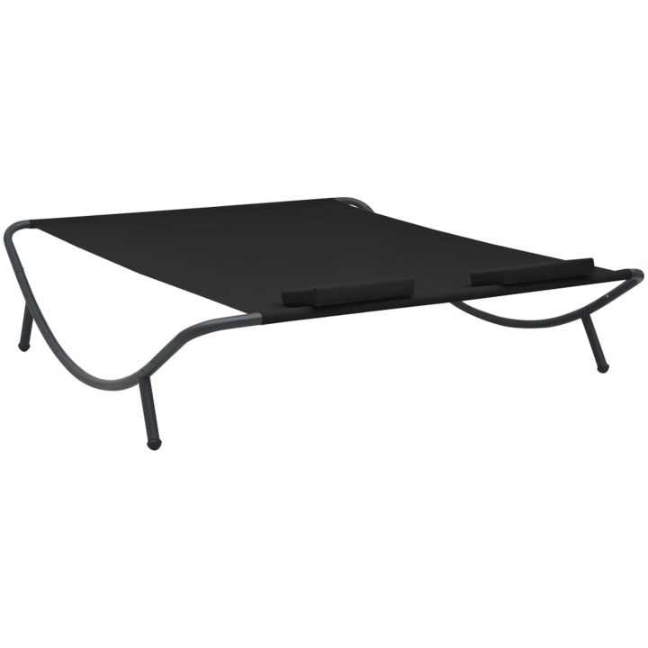 Solsäng tyg svart vidaXL – bild 4