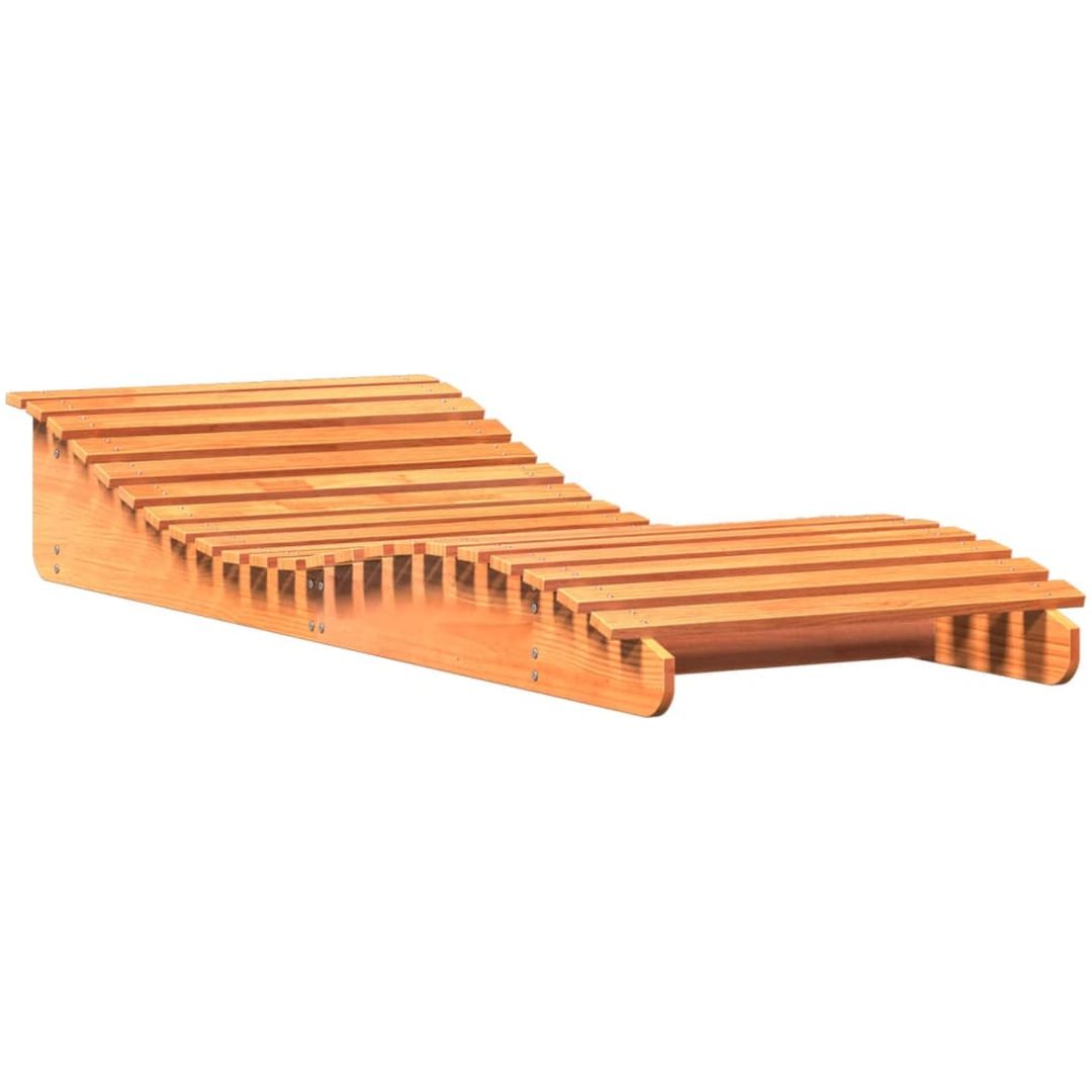 Solsäng vaxbrun massiv furu vidaXL 205 x 80 x 31.5 cm – bild 2