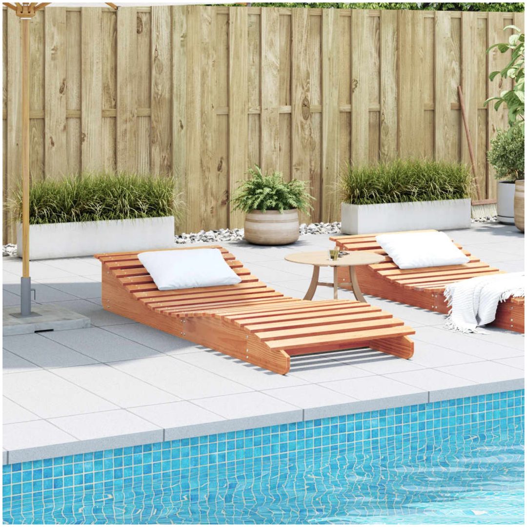 Solsäng vaxbrun massiv furu vidaXL 205 x 80 x 31.5 cm – bild 3