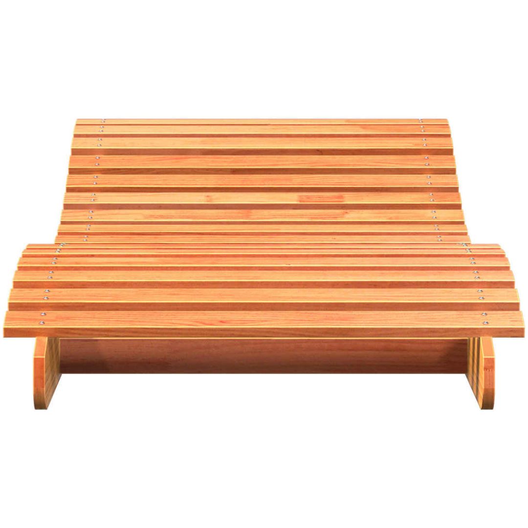 Solsäng vaxbrun massiv furu vidaXL 205 x 80 x 31.5 cm – bild 4