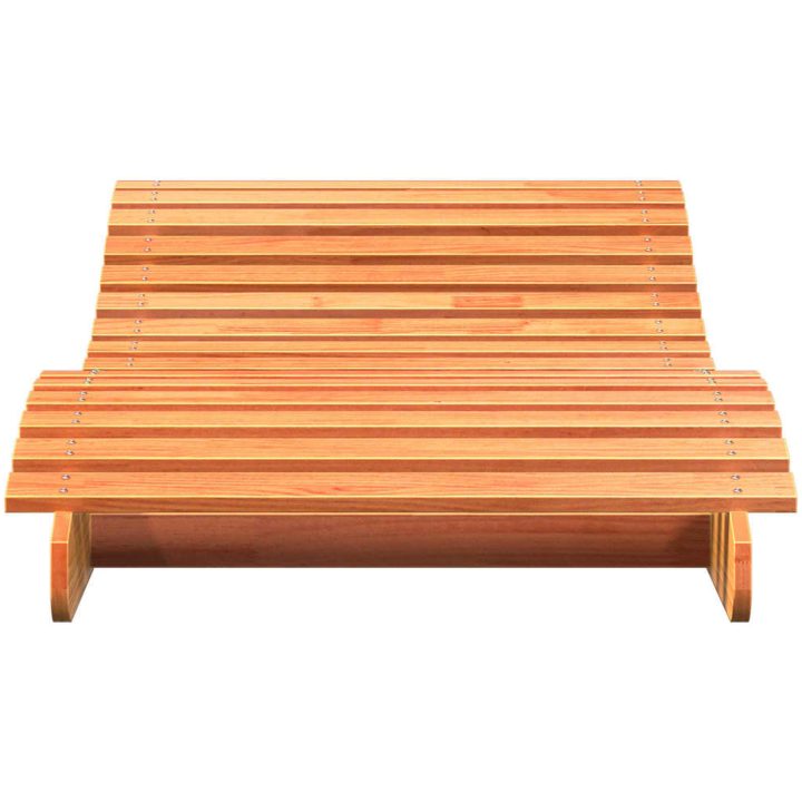 Solsäng vaxbrun massiv furu vidaXL 205 x 80 x 31.5 cm – bild 4