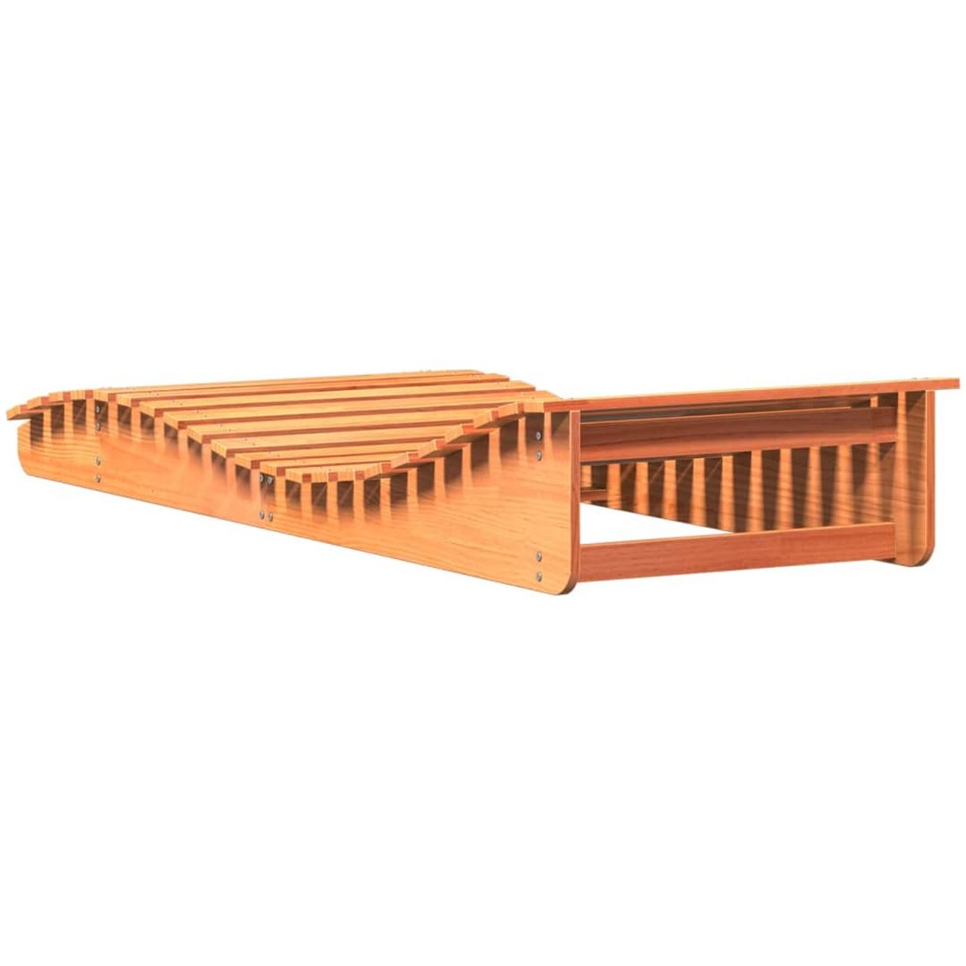 Solsäng vaxbrun massiv furu vidaXL 205 x 80 x 31.5 cm – bild 6