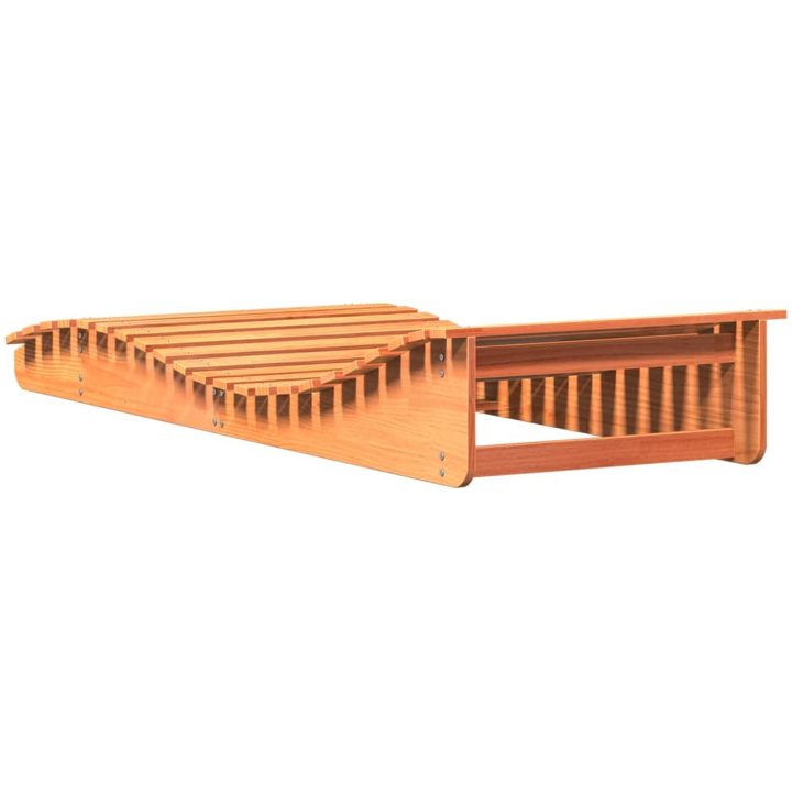 Solsäng vaxbrun massiv furu vidaXL 205 x 80 x 31.5 cm – bild 6