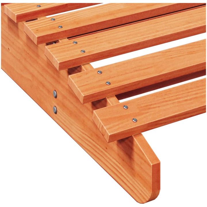 Solsäng vaxbrun massiv furu vidaXL 205 x 80 x 31.5 cm – bild 7