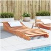 Solsäng vaxbrun massiv furu vidaXL 205 x 80 x 31.5 cm – miniatyr 1