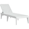 Solsäng vit 186x60x29 cm PP vidaXL – miniatyr 2