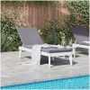 Solsäng vit 186x60x29 cm PP vidaXL – miniatyr 3