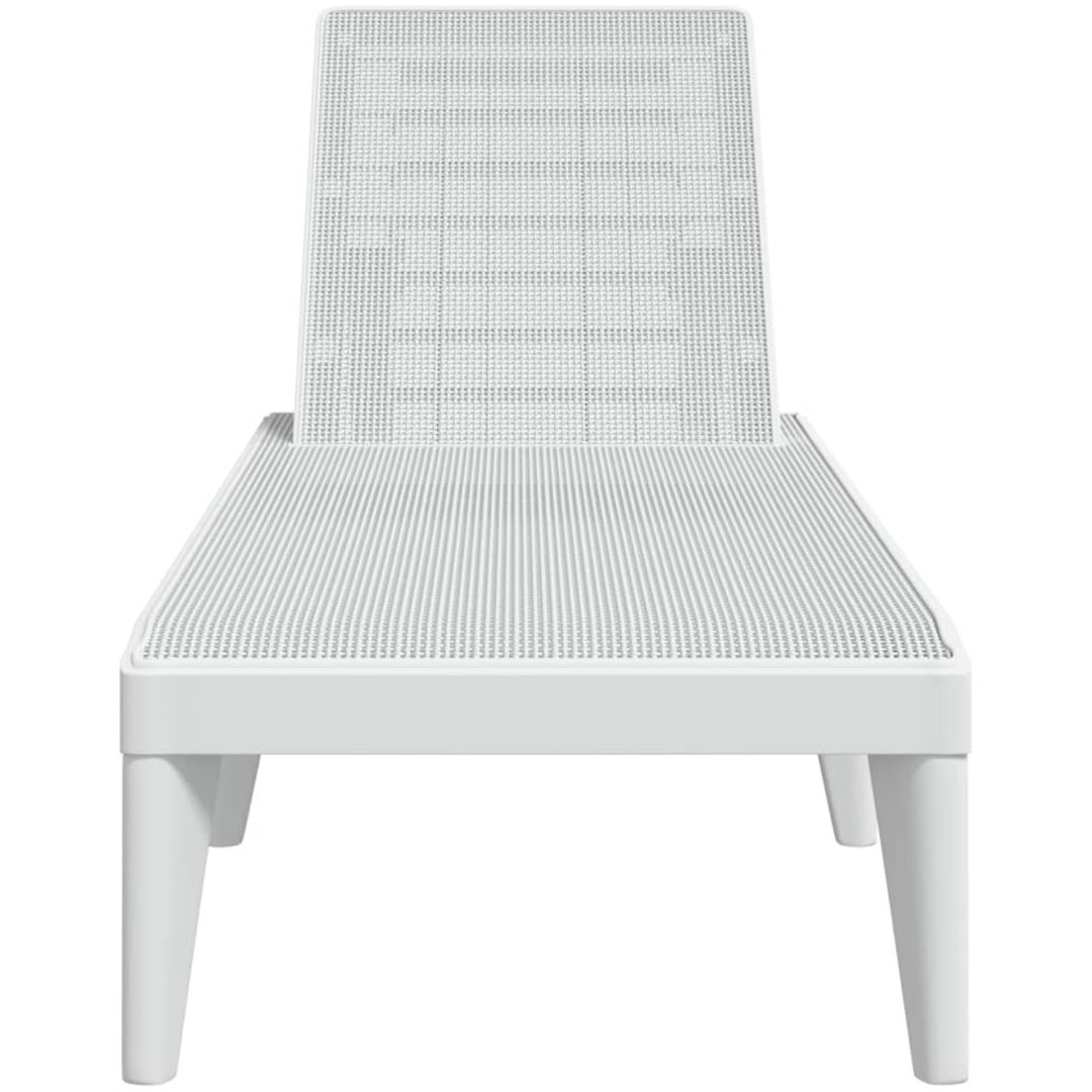 Solsäng vit 186x60x29 cm PP vidaXL – bild 4