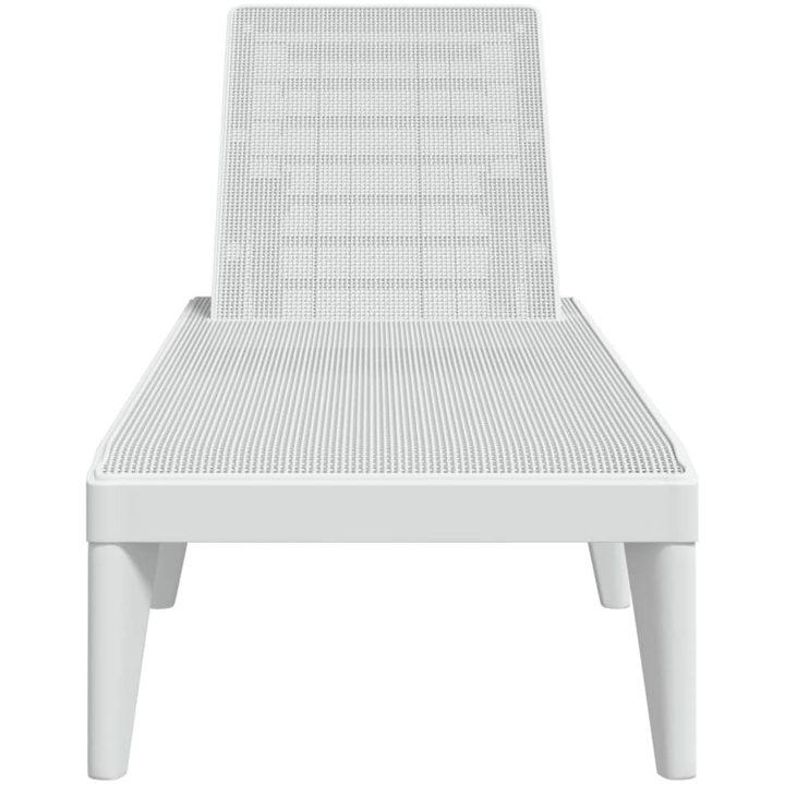 Solsäng vit 186x60x29 cm PP vidaXL – bild 4