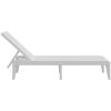Solsäng vit 186x60x29 cm PP vidaXL – miniatyr 5