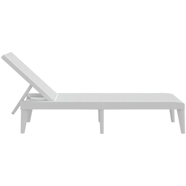 Solsäng vit 186x60x29 cm PP vidaXL – bild 5