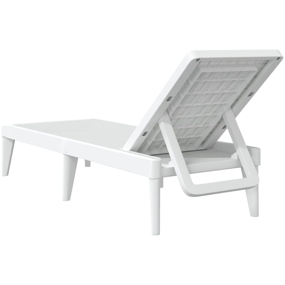 Solsäng vit 186x60x29 cm PP vidaXL – bild 6